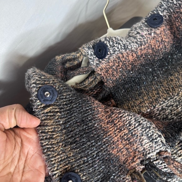 CABI 903 Cotton Silk Chunky Sweater Knit Frontier Fringed Cardigan - Picture 8 of 9